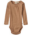 Wheat Romper l/s - Rib - Lotta - Berry Dust