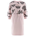 Emporio Armani Sweatkleid - Rosa/Schwarz m. Logos