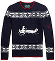 Polo Ralph Lauren Bluse - Strick - Navy m. Weiß