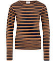 Grunt Bluse - Rib - Dopin - Kaffee Stripe