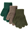 Mikk-Line Gloves - Wool/Polyamide - 3-Pack - Beech/Slate Black/E