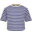 Sofie Schnoor Girls T-shirt - Rib - Blue/Cream Striped