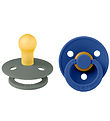 BIBS Colour Pacifiers - 2-Pack - Size 1 - Round - Pine/Cornflowe