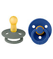 BIBS Colour Pacifiers - 2-Pack - Size 2 - Round - Pine/Cornflowe