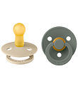 BIBS Colour Pacifiers - 2-Pack - Size 2 - Round - Vanilla/Pine