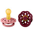 BIBS Boheme Pacifiers - 2-Pack - Size 2 - Round - Dusty Pink/Eld