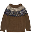 FUB Blouse - Wool - Amber w. Pattern