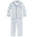 Polo Ralph Lauren Pyjama set - Wit/Lichtblauw Gestreept m. Knuff