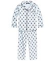 Polo Ralph Lauren Schlafanzug - Weiß/Hellblau Gestreift m. Kusch