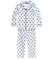 Polo Ralph Lauren Pyjama Set - White/Light Blue Striped w. Soft