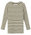 Name It Blouse - Noos - NmfSuraja - Deep Lichen Green Stripes