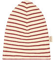 Petit Piao Pipo - Beanie - Modal Striped - Berry Dust/Off White