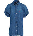 Tommy Hilfiger Dress - Puff Sleeve Denim - Navy bluecloth