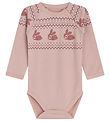 Hust and Claire Bodysuit l/s - Wool/Bamboo - Basti - Shade Rose