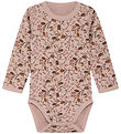 Hust and Claire Romper l/s - Wol/Bamboe - Badia - Schaduw Rose