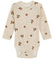 Hust and Claire Romper l/s - Wol/Bamboe - Baloo - Wheat Gemeleer