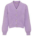Kids Only Cardigan - Knitted w. Buttons - KognewPiumo - Lavendul