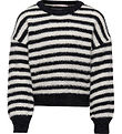 Kids Only Blouse - Knitted - KogNewPiumo - Black/Egret Stripes