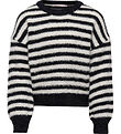 Kids Only Blússa - Prjónað - KogNewPiumo - Black/Egret Stripes