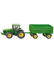 Siku Trekker m. Aanhangwagen - John Deere 8430 - 1:50 - Groen