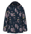 Name It Manteau d'Hiver - NkfSnow10 - Dark Sapphire av. Fleurs