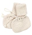 Huttelihut Booties - Knitted - Wool - Off White
