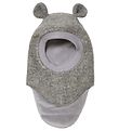 Huttelihut Balaclava - Ull/Bomull - Dubbel - Plys - Medium+ Grey