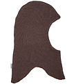 CeLaVi Balaclava - Wool/Cotton - 2-layer - Coffee Quartz Melange