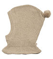 Wheat Balaclava - 2-layer - Knitted - Pomi - Soft Beige