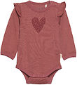 CeLaVi Bodysuit l/s - Wool - Withered Rose