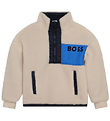 BOSS Fleece Jacket - Sand w. Blue/Navy