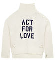 Zadig & Voltaire Trja - Ull - Ivory m. Text/Knappar