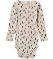 Wheat Romper l/s - Wol - Plain - Pinguns van Ice