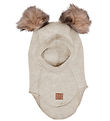 Mikk-Line Kypärämyssyt - Villa - Melange Offwhite M. Pom pom