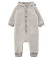 Mikk-Line Pramsuit w. Hood - Wool - Melange Offwhite