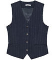 Designers Remix Waistcoat - Zoe - Navy/White Pinstripe