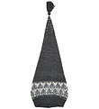Mikk-Line Weihnachtsmütze - Strick - Jacquard - Anthrazit m. Mus