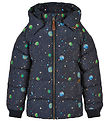 Mikk-Line Padded Jacket - Recycled - Dark Navy w. Print