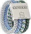 Kknekki Bandeaux  Cheveux Elastiques - 4 Pack - Bleu/Vert/Argen
