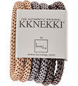 Kknekki Elastic Hair Bands - Slim - 6-Pack - Brown