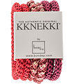 Kknekki Elastic Hair Bands - Slim - 6-Pack - Bordeaux/Pink/Fuchs