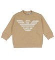 Sweat-shirt Emporio Armani - Gingembre clair av. Blanc