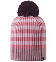 Reima Beanie - Wool/Acrylic - Tipla - Grey Pink w. Stripes
