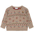 Hust and Claire Blouse - Knitted - Puzzle - Sand Melange