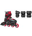 Rollerblade Roller skate set - Fury Combo - Black/Red - Inline s