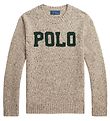 Polo Ralph Lauren Blouse - Wool - Brown melange w. Dark Green