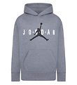 Jordan Kapuzenpullover - Grau Meliert m. Logo