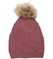 Minymo Beanie - Cotton/Wool - Roan Rouge w. Pom-Pom