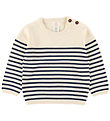 Copenhagen Colors Bluse - Strick - Cream Navy Combi