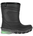 Color Kids Thermo Boots w. Light - Black w. Green